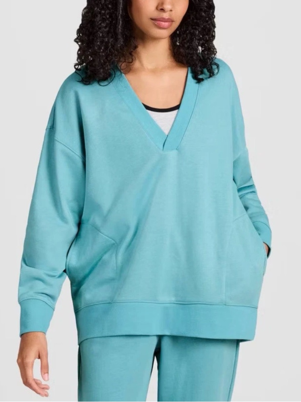 Champion Gameday Deep V Tunic Pullover Sweatshirt